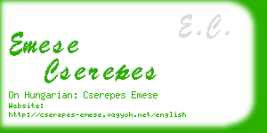 emese cserepes business card